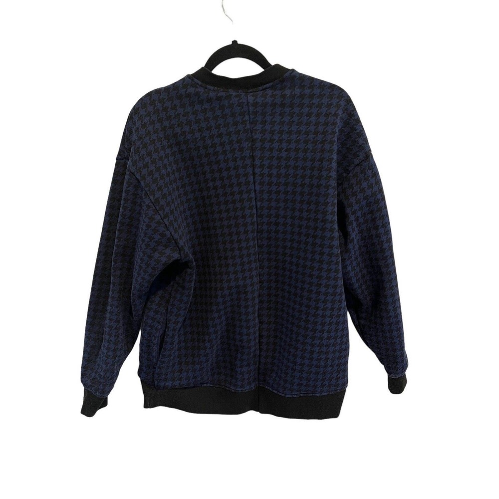 ADIDAS x IVY PARK Mens Sweatshirt Blue Houndstooth Crew Neck HALLS OF IVY Sz L - Picture 2 of 4